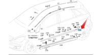 LIŠKA ZADNÉHO BLATNÍKA PRE MERCEDES B CLASS W245 LE LIŠKA ZADNÉHO BLATNÍKA PRE MERCEDES B CLASS W245 LE