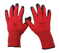 Pracovné rukavice veľkosť 9 - L, polyester potiahnutý latexom - 12 párov Pracovné rukavice veľkosť 9 - L, polyester potiahnutý latexom - 12 párov