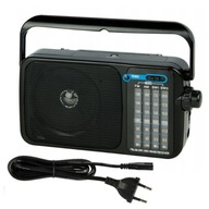Prenosné sieťové FM rádio 230V, napájané batériami R20 x2