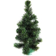 ZELENÝ A STRIEBORNÝ vianočný stromček 45 CM + stojan