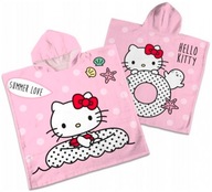 POVLAK NA UTERÁK S KAPUČOU HELLO KITTY DETSKÉ PONČO, BAVLNA 60X120 POVLAK NA UTERÁK S KAPUČOU HELLO KITTY DETSKÉ PONČO, BAVLNA 60X120