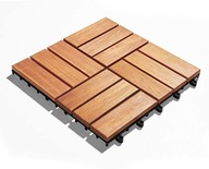 Dlažba terasové panely drevené akáciové 10ks 0,9m