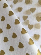zlaté srdiečka - unikátny hodvábny papier 18g 100 listov