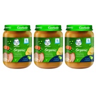 GERBER Bio Zeleninová večera s teľacím mäsom 3x190g GERBER Bio Zeleninová večera s teľacím mäsom 3x190g