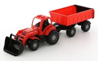 Ťažký traktor s prívesom a lyžicou 44556 Ťažký traktor s prívesom a lyžicou 44556