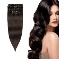 SEAMLESS CLIP IN prírodné vlasy 50 cm 6 TAPES #1B SEAMLESS CLIP IN prírodné vlasy 50 cm 6 TAPES #1B