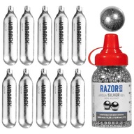 SADA oceľových brokov BB 4,5 mm 1500 + 10 CO2 kapsúl SADA oceľových brokov BB 4,5 mm 1500 + 10 CO2 kapsúl