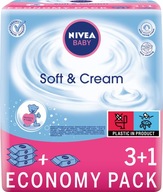 NIVEA BABY Soft Cream vlhčené obrúsky 4x63 ks NIVEA BABY Soft Cream vlhčené obrúsky 4x63 ks