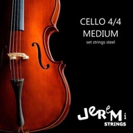 4/4 stredné struny pre violončelo