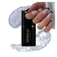 Semilac Silver Fireworks 460 Hybrid Varnish 7ml FLASH Glitter Effect Semilac Silver Fireworks 460 Hybrid Varnish 7ml FLASH Glitter Effect