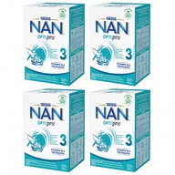 NESTLE NAN OPTIPRO 3 upravené mlieko 4x650g NESTLE NAN OPTIPRO 3 upravené mlieko 4x650g