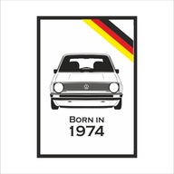 Obraz na stenu VW GOLF 1 Narodený v roku 1974 rám