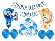 Sonic Balloons Set Banner Meno narodenín Sonic Balloons Set Banner Meno narodenín