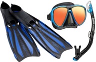 TUSA POWERVIEW SET MASKA Snorkel FINS 42-43 BLUE TUSA POWERVIEW SET MASKA Snorkel FINS 42-43 BLUE