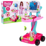 Sada malého doktorského vozíka pre deti + lekárske príslušenstvo