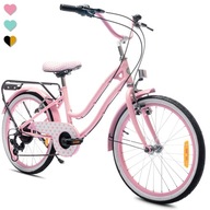 Detský bicykel Shimano Heart Bike 20 palcový pre dievčatá, ružový
