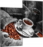 Triptych Obrazy 60x60 Pre Kuchynu Káva Čiernobiele