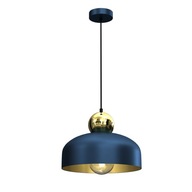 HARALD stropná lampa modrá zlatá kovové tienidlo 1xE27 30x80cm závesné HARALD stropná lampa modrá zlatá kovové tienidlo 1xE27 30x80cm závesné