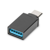 Adaptér Digitus USB Type-C, typ C na A M/F, 3A, 5