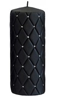 Dekoratívna sviečka, čierna Florence, matná, výška 18 cm Dekoratívna sviečka, čierna Florence, matná, výška 18 cm