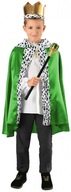 OUTFIT Kostým kráľa KRÁĽ Vládca Zelený mys Žezlo Nativity Play Prevlek OUTFIT Kostým kráľa KRÁĽ Vládca Zelený mys Žezlo Nativity Play Prevlek