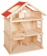 Veľký drevený domček pre bábiky - až 3 poschodia