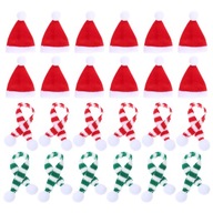 24 ks Miniatúrne viečka na fľaše so šatkami Santa Hat 24 ks Miniatúrne viečka na fľaše so šatkami Santa Hat