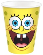 Jednorazové papierové poháre SpongeBob žlté 8ks