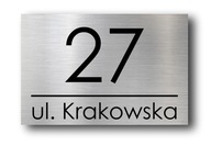 Plaketa s adresou Domové číslo Hliníková 30x20 cm dibond UV tlač