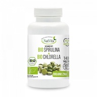 Bio Spirulina + Bio Chlorella 140 tabliet NatVita