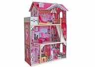 Drevený domček pre bábiky Willa Pola Pink