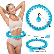 HULA HOP s MASÉROM a NASTAVITEĽNOU PRÍDAVNOU ZÁVAŽOU pre FITNESS CVIČENIE