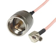Pigtail TS9 zásuvka / UHF zástrčka 15cm RG316 Pigtail TS9 zásuvka / UHF zástrčka 15cm RG316