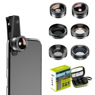 Súprava objektívu 6v1 s makro filtrom 25x širokouhlý ND32 Star Fisheye CPL pre telefón Súprava objektívu 6v1 s makro filtrom 25x širokouhlý ND32 Star Fisheye CPL pre telefón