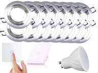 Sada halogénových LED svietidiel 16x + vypínač + žiarovky Sada halogénových LED svietidiel 16x + vypínač + žiarovky