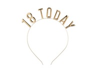 Kovový náramok s nápisom 18 Today, gold birthday Kovový náramok s nápisom 18 Today, gold birthday