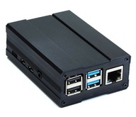 Hliníkové puzdro pre Raspberry Pi 4, čierne Hliníkové puzdro pre Raspberry Pi 4, čierne