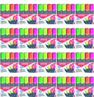 ZVÝRAZŇOVAČE, ZVÝRAZŇOVAČE TEXTU, FLORESCENČNÉ, MIX FARIEB, 4 KS, PUZDRO x 20