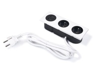 Zapustená elektrická zásuvka USB na dosku, biela Zapustená elektrická zásuvka USB na dosku, biela