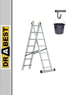 Hliníkový rebrík 2x7 PROFESSIONAL 150 kg + hák