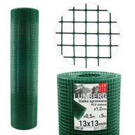 Zvárané pletivo + PVC zelené 13x13x1,2 h0,5x5m