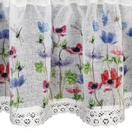 Zazdrotka záves NORA, 30x150, čipka, vzor kvety Zazdrotka záves NORA, 30x150, čipka, vzor kvety