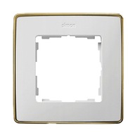 Simon 82 Detail bielo/zlatý jednoduchý rám