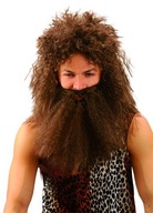 SUPER pánska parochňa Brown Caveman 86396 s bradou SUPER pánska parochňa Brown Caveman 86396 s bradou