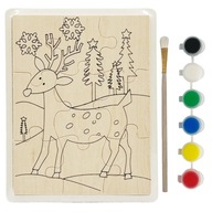 DIY vianočné maľovanie puzzle pre deti