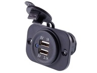 Vstavaná nabíjačka 2x USB 3.1A, 12/24V Vstavaná nabíjačka 2x USB 3.1A, 12/24V