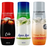 SODASTREAM Sirupy COLA + CITRÓN-LIMETKA + POMARANČ-MANGO SODASTREAM Sirupy COLA + CITRÓN-LIMETKA + POMARANČ-MANGO