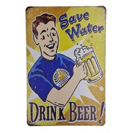 Vintage Retro Drink Beer Dekoratívna tabuľka Vintage Retro Drink Beer Dekoratívna tabuľka