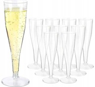 Plastové poháre na šampanské 120 ml, 10 kusov Plastové poháre na šampanské 120 ml, 10 kusov