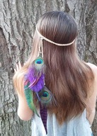DEKORATÍVNA ČELENKA BOHO PÁVIE OKO DEKORATÍVNA ČELENKA BOHO PÁVIE OKO
